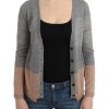 Elegant Gray Acrylic & Wool Cardigan - Image 5