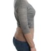Elegant Gray Acrylic & Wool Cardigan - Image 4