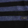 Chic Striped V-Neck Wool Blend Sweater - Image 6