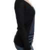 Chic Striped V-Neck Wool Blend Sweater - Image 4