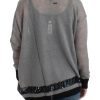 Chic Asymmetric Embellished Knit Sweater - Image 3