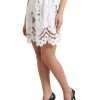 Chic High-Waisted Lace Shorts in Pure White - Image 2