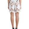 Chic High-Waisted Lace Shorts in Pure White - Image 3