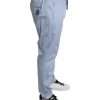 Elegant Light Blue Jogger Pants for Men - Image 3