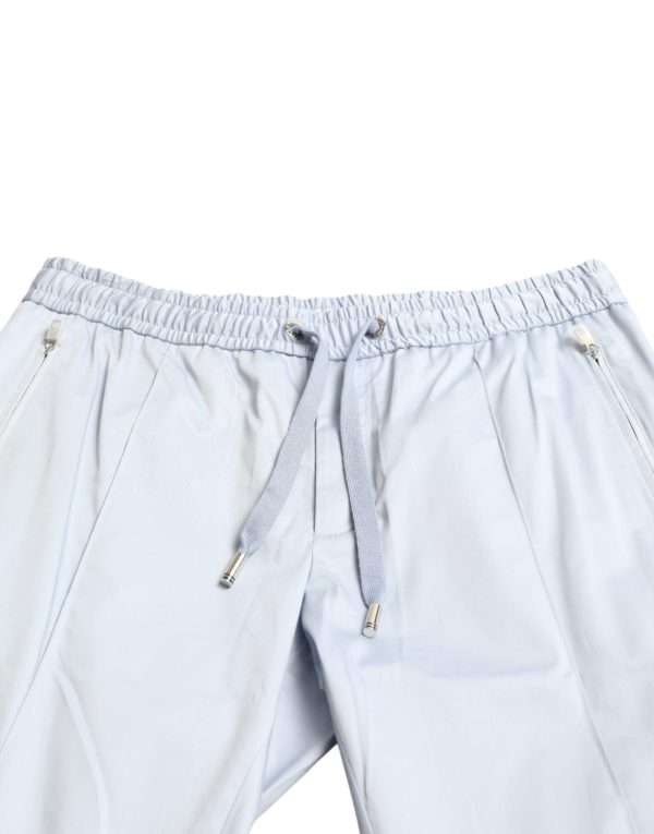 Elegant Light Blue Jogger Pants for Men - Image 4
