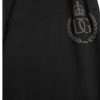 Elegant Black Cotton Joggers with Logo Embroidery - Image 4