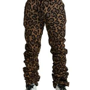 Chic Leopard Print Jogger Pants
