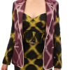 Chic Purple Checkered Jacket Blazer - Image 2