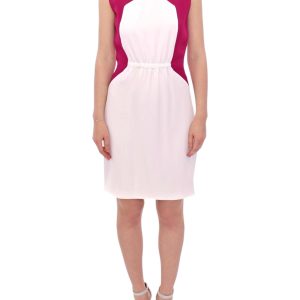 Chic Pink & White Shift Dress