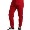 Sizzling Red Cotton Blend Jogger Pants - Image 2