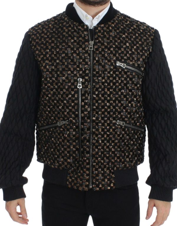Elegant Black Sequined Designer Jacket - Image 2