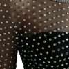 Elegant Crystal-Embellished Long Black Dress - Image 5