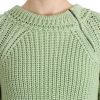 Chic Green Cropped Cotton Sweater - Image 5