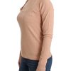 Chic Striped Wool Blend Orange Sweater - Image 2