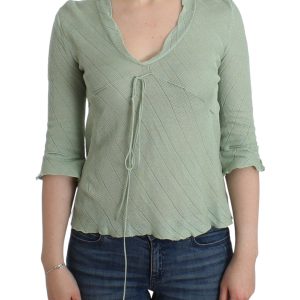 Chic Green Knitted Top – Ethereal Elegance