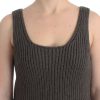 Chic Gray Knit Crew Neck Top - Image 5