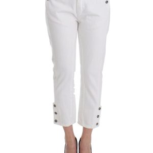 Chic White Cropped Jeans for Sophisticated Style