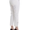 Chic White Cropped Jeans for Sophisticated Style - Image 4