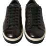 Elegant Exotic Leather Low-Top Sneakers - Image 2