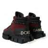 Burgundy Leather High Top Sneakers - Image 4