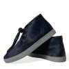 Chic Blue Leopard Print Mid-Top Sneakers - Image 7