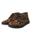 Elegant Leopard Print Mid-Top Sneakers - Image 3