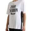 Elegant White Lace-Up Cotton Tee - Image 2