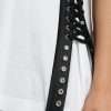 Elegant White Lace-Up Cotton Tee - Image 6