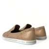 Elegant Beige Leather Loafers - Image 4