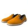 Exclusive Orange Canvas Loafers with Studs - Image 3