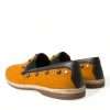Exclusive Orange Canvas Loafers with Studs - Image 4