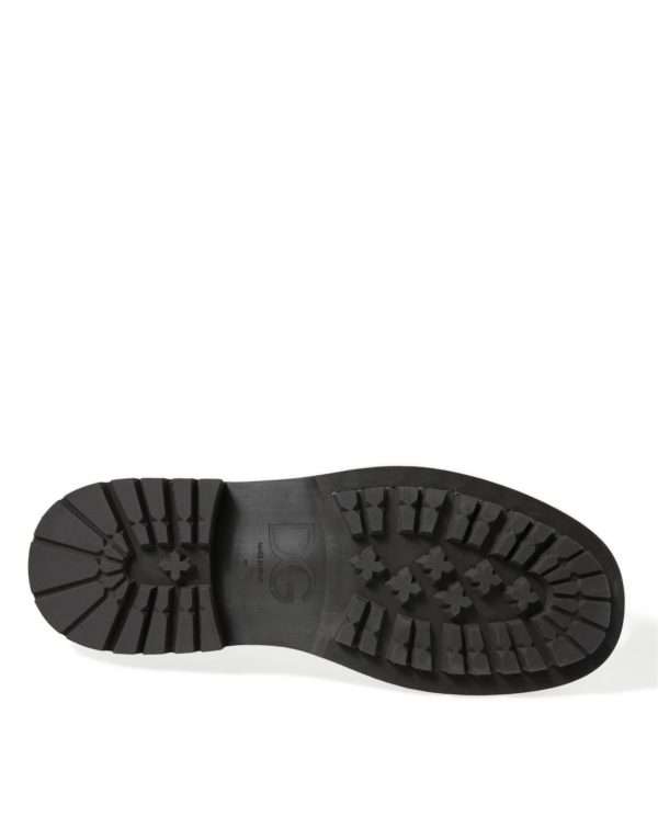 Elegant Mens Leather Derby Dress Shoes - Image 6