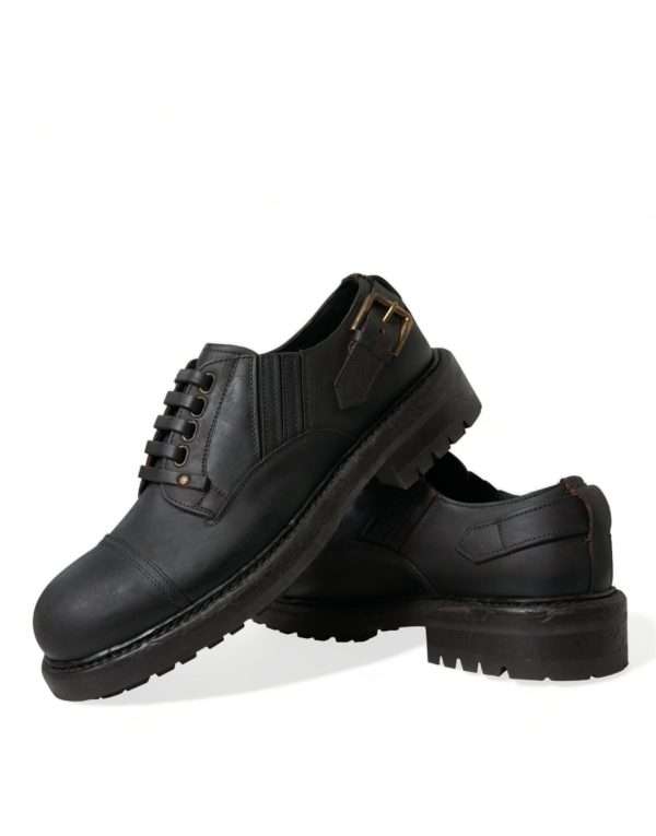Elegant Mens Leather Derby Dress Shoes - Image 7