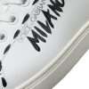 Sleek White Low Top Leather Sneakers - Image 8