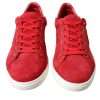 Elegant Red & White Low Top Sneakers - Image 2