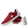 Elegant Red & White Low Top Sneakers - Image 7