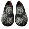Elegant Floral Velvet Loafers - Image 2
