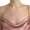 Elegant Long Silk Gown in Pink - Image 4