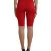 Chic Red High Waist Leggings Pants - Image 4
