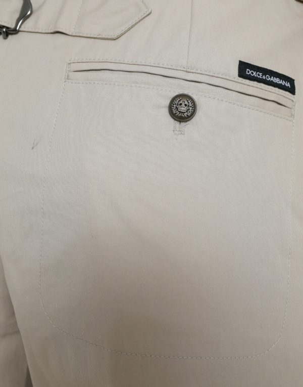 High-Waisted Tapered Fashion Pants - Beige - Image 4
