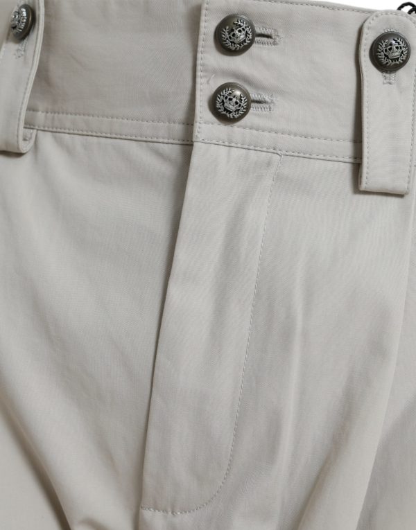 High-Waisted Tapered Fashion Pants - Beige - Image 6