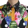 Elegant Patchwork Henley Silk Blend Sweater - Image 5
