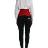 Silk Corset Waist Belt in Fiery Red - Image 3