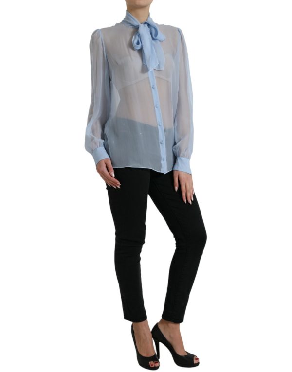 Elegant Silk Long Sleeve Blouse - Image 2