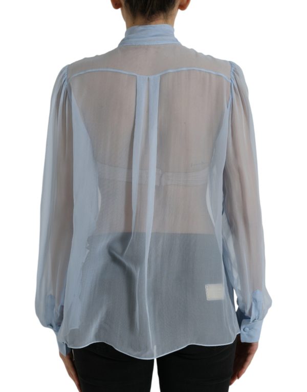 Elegant Silk Long Sleeve Blouse - Image 6