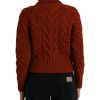 Elegant Brown Turtleneck Wool Sweater - Image 3