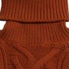 Elegant Brown Turtleneck Wool Sweater - Image 6