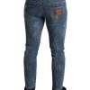 Chic Blue Skinny Stretch Denim Jeans - Image 2