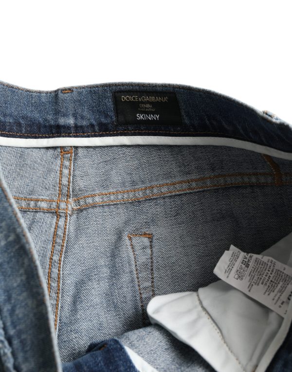 Chic Blue Skinny Stretch Denim Jeans - Image 4