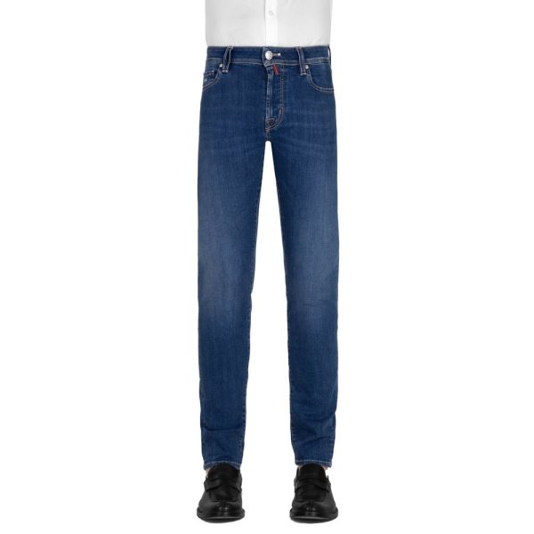 Elegant Stretch Cotton Men's Jeans - Image 3